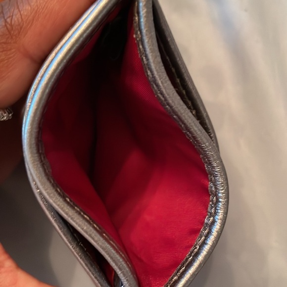 Coach Blue and Silver grey gray card holder 4 slots total - Picture 3 of 3